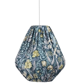 Lampa wisząca abażur bawełniany Malmo błękitny